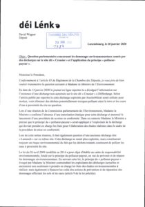 Question Parlementaire – Crassier – déi Lénk