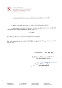 Agrément additionnel – Protection de la Nature – BIGS
