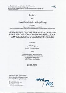 Bericht zur Umweltverträglichkeitsprüfung – Crassier